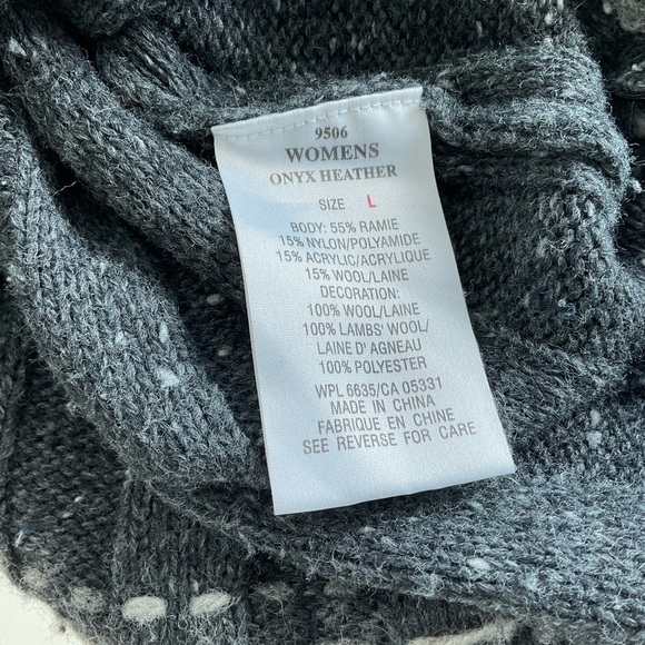 VTG WOOLRICH Woman Wool Blend Cottage Core Farm Granny Pullover Sweater 1/4 Zip - Picture 4 of 6